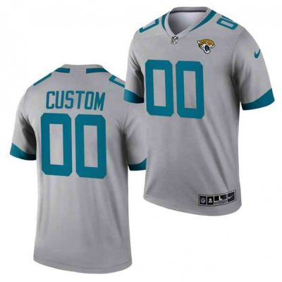 Men's Jacksonville Jaguars ACTIVE PLAYER Custom 2021 Silver Inverted Legend Stitched Jersey