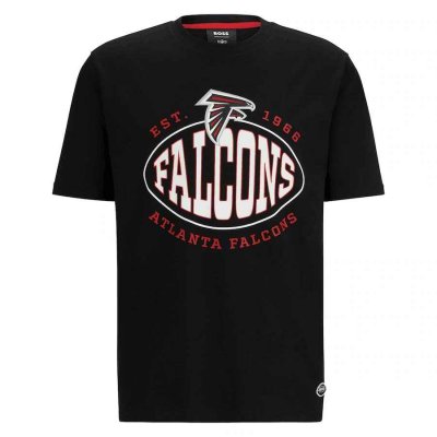 Men's Atlanta Falcons Black BOSS X Trap T-Shirt