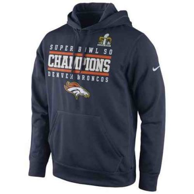 Denver Broncos Nike Super Bowl 50 Champions Celebration Performance Hoodie Navy