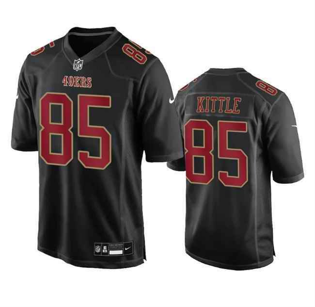 Men's San Francisco 49ers #85 George Kittle Black Fashion Limited Stitched Football Game Jersey