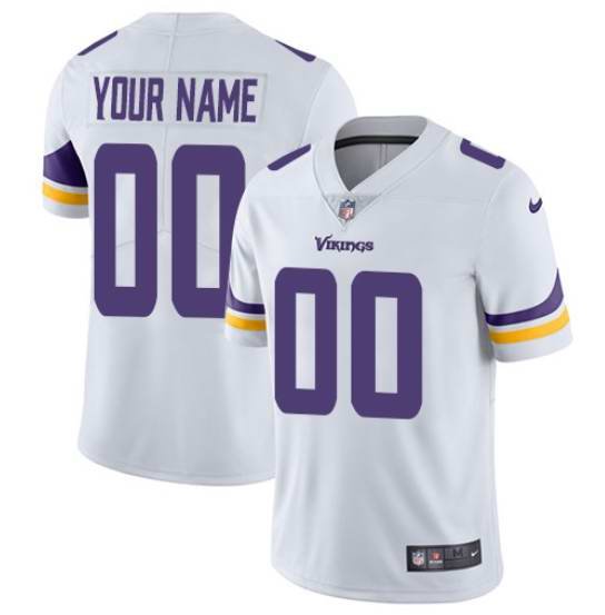 Women's Minnesota Vikings Customized White Vapor Untouchable Stitched Jersey(Run Small)