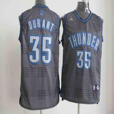 Thunder #35 Kevin Durant Black Rhythm Fashion Stitched NBA Jersey