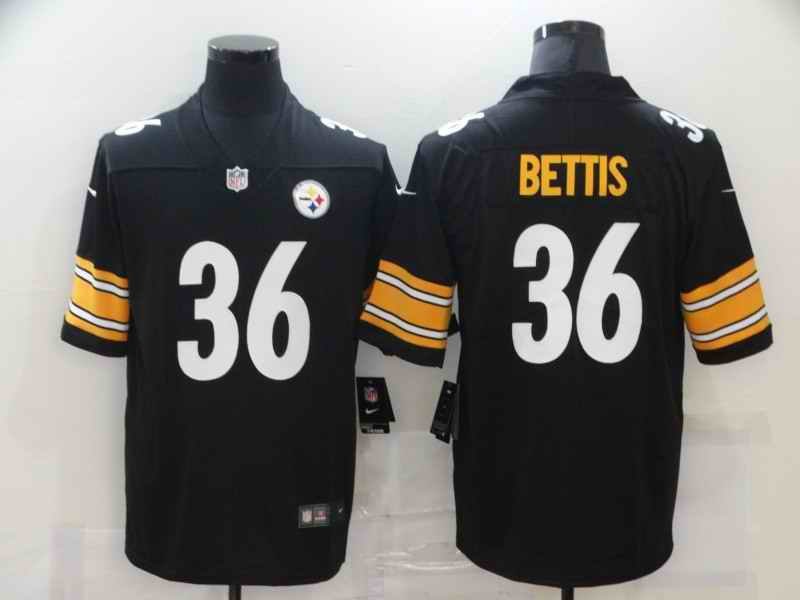 Men's  Pittsburgh Steelers #36 Jerome Bettis Black Stitched Jersey