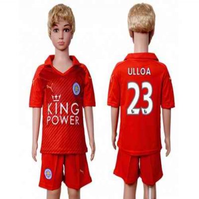 Leicester City #23 Ulloa Away Kid Soccer Club Jersey