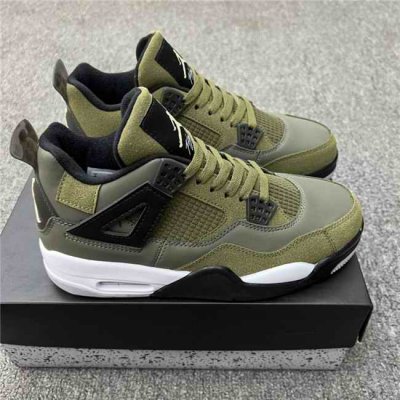 Women's Running weapon Air Jordan 4 Olive Shoes 081