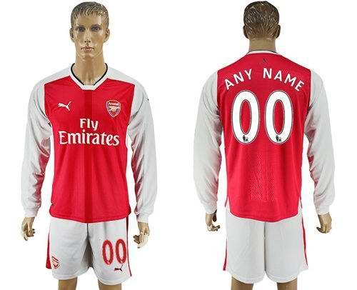 Arsenal Personalized Home Long Sleeves Soccer Club Jersey