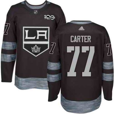 Kings #77 Jeff Carter Black 1917-2017 100th Anniversary Stitched NHL Jersey