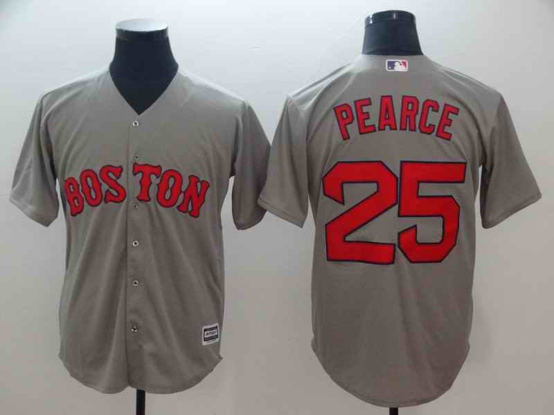 Men's Boston Red Sox #25 Steve Pearce Majestic Gray Cool Base Player Stitched MLB Jersey