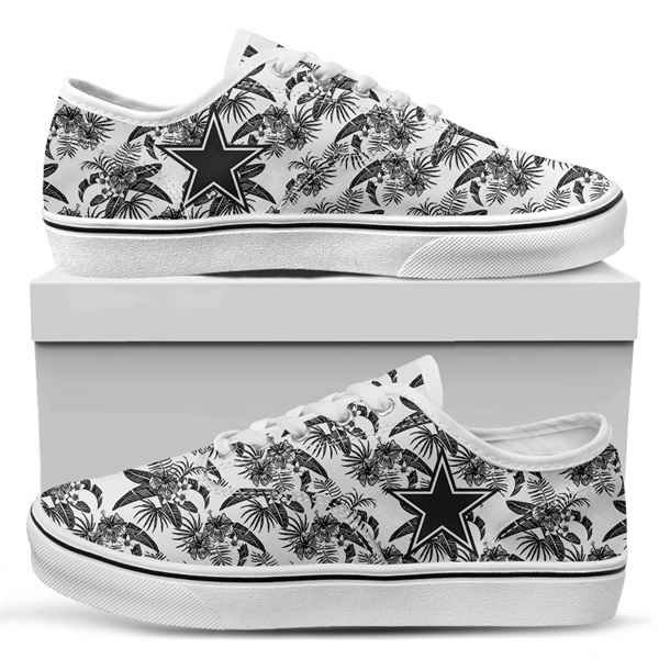 Women's Dallas Cowboys Vans Low Top Sneakers 001