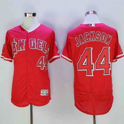 Angels of Anaheim #44 Reggie Jackson Red Flexbase Authentic Collection Stitched MLB Jersey