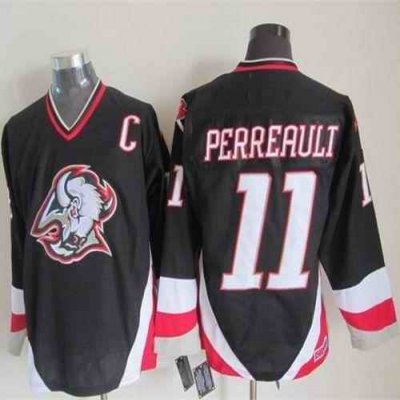 Sabres #11 Gilbert Perreault Black CCM Throwback Stitched NHL Jersey