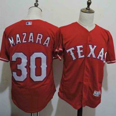 Rangers #30 Nomar Mazara Red Flexbase Authentic Collection Stitched MLB Jersey