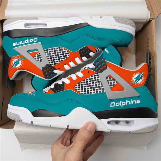 Men's Miami Dolphins Running weapon Air Jordan 4 Shoes 001