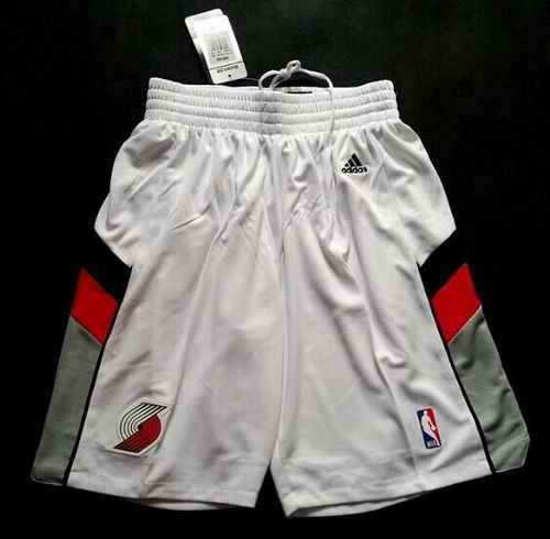 Portland Trail Blazers White Throwback Shorts