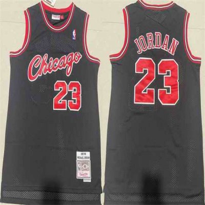 Men's Chicago Bulls #23 Michael Jordan Black Stitched Basketball Jersey