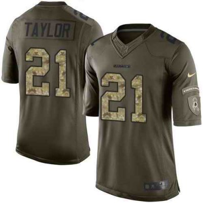 Nike Redskins #21 Sean Taylor Green Youth Stitched NFL Limited Salute to Service Jersey