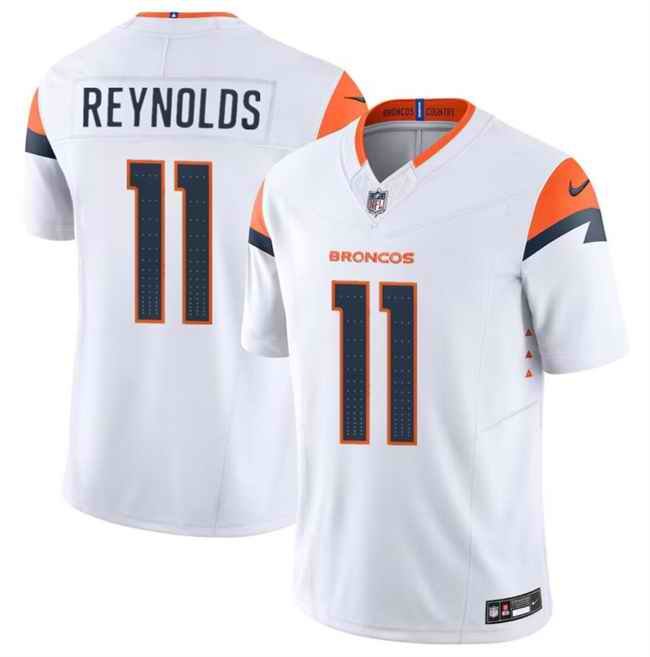 Youth Denver Broncos #11 Josh Reynolds White 2024 F.U.S.E. Vapor Limited Stitched Football Jersey