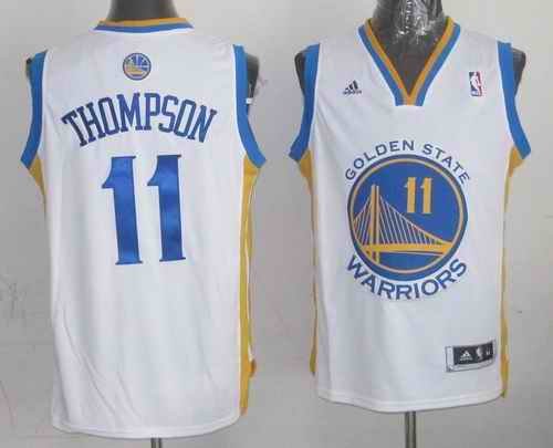 Revolution 30 Warriors #11 Klay Thompson White Stitched NBA Jersey