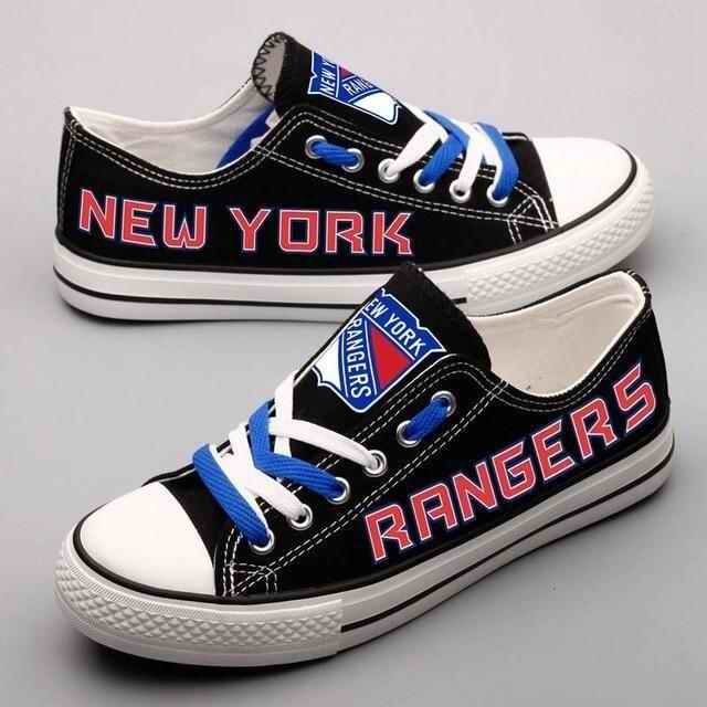 Women's and Youth NHL New York Rangers Repeat Print Low Top Sneakers 002