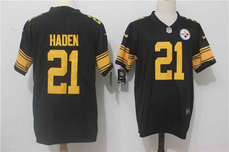 Men's Nike Pittsburgh Steelers #21 Joe Haden Black Limited Rush Stitched NFL Jersey