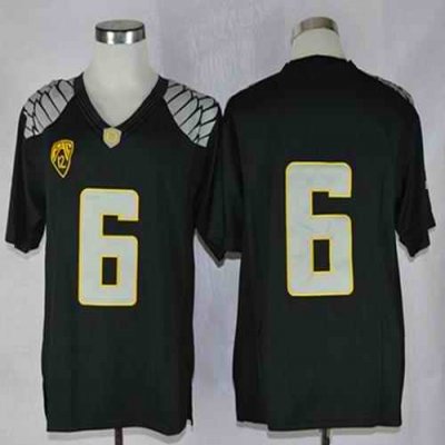 Ducks #6 Charles Nelson Black Limited Stitched NCAA Jersey