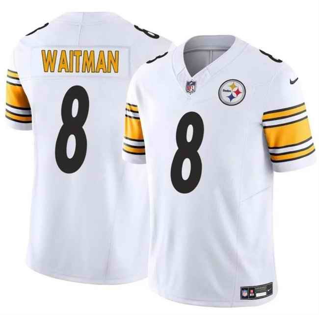 Men's Pittsburgh Steelers #8 Corliss Waitman White 2024 F.U.S.E. Alternate Vapor Untouchable Limited Stitched Jersey