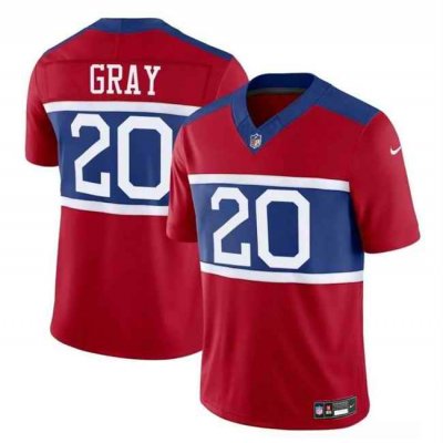 Men's New York Giants #20 Eric Gray Century Red Alternate Vapor F.U.S.E. Limited Stitched Football Jersey