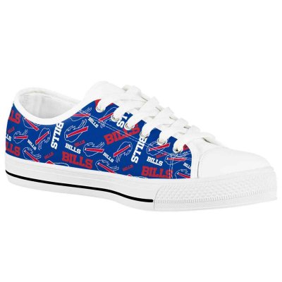 Women's Buffalo Bills Low Top Canvas Sneakers 007