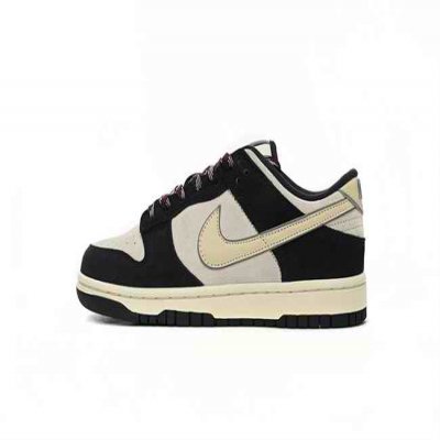 Men's Dunk Low Black/Cream Shoes 0354