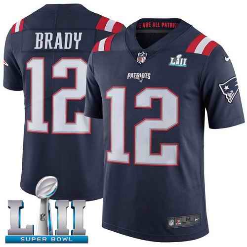 Youth New England Patriots #12 Tom Brady  Navy Vapor Untouchable Limited Stitched NFL Jersey