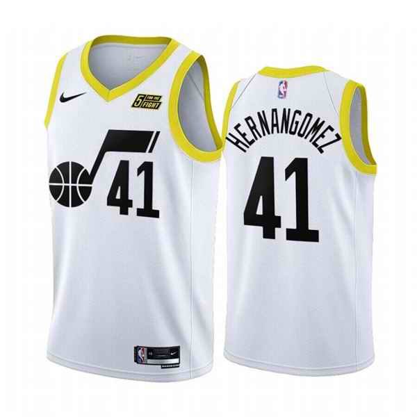 Men's Utah Jazz #41 Juancho Hernang'mez 2022/23 White Association Edition Stitched Basketball Jersey