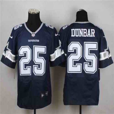 Nike Cowboys #25 Lance Dunbar Navy Blue Team Color Men's Stitched NFL Elite Jersey