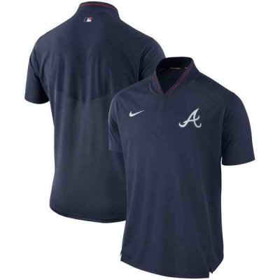 Men's Atlanta Braves Navy Authentic Collection Elite Performance Polo