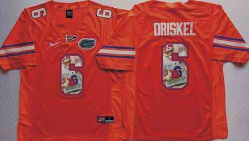 Gators #6 Jeff Driskel Orange Player Fashion Stitched NCAA Jersey