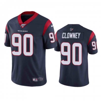 Men's Houston Texans  #90 Jadeveon Clowney Navy 2019 100th Season Vapor Untouchable Limited Stitched NFL Jersey