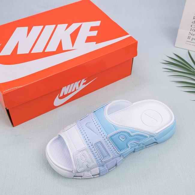 Women's Air Uptempo Camo Blue/White Uptempo Slide 002