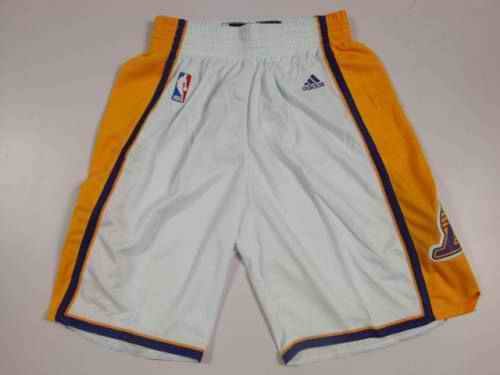 Los Angeles Lakers White NBA Shorts