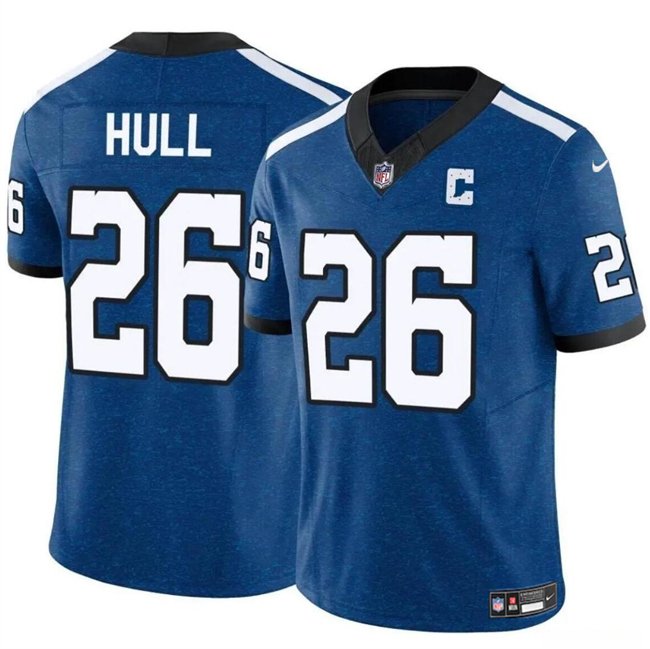 Youth Indianapolis Colts #26 Evan Hull Blue 2024 F.U.S.E Throwback Vapor Untouchable Limited Stitched Football Jersey