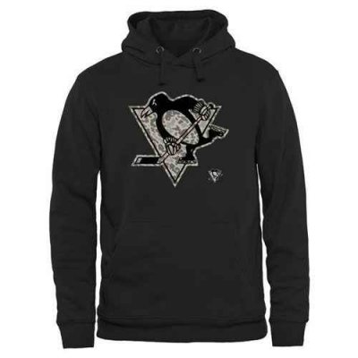 Men's Pittsburgh Penguins Black Rink Warrior Pullover Hoodie