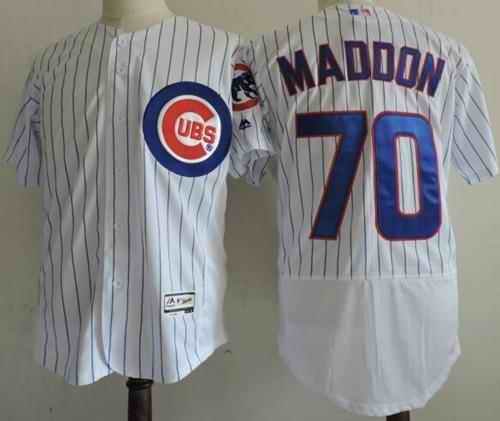 Cubs #70 Joe Maddon White Flexbase Authentic Collection Stitched MLB Jersey