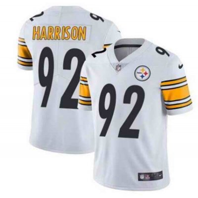 Youth Pittsburgh Steelers #92 James Harrison White Vapor Untouchable Limited Stitched Jersey