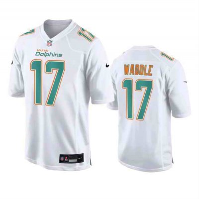 Men's Miami Dolphins #17 Jaylen Waddle White Fashion Vapor Untouchable Stitched Football Jersey