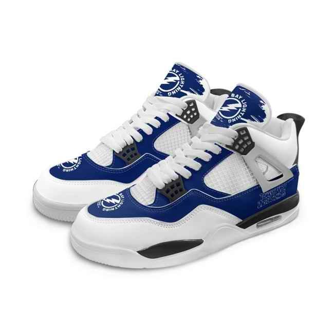 Women's Tampa Bay Lightning Running weapon Air Jordan 4 Shoes 003