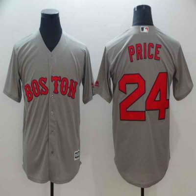 Men's Boston Red Sox #24 David Price Majestic Gray Cool Base Player Stitched MLB Jersey