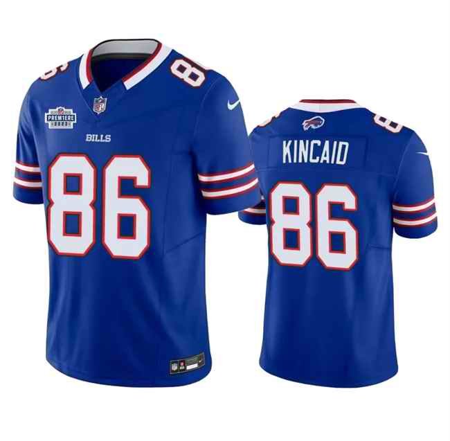 Men's Buffalo Bills #86 Dalton Kincaid Blue 2023 F.U.S.E. With Prem1ere Patch Vapor Untouchable Limited Stitched Football Jersey