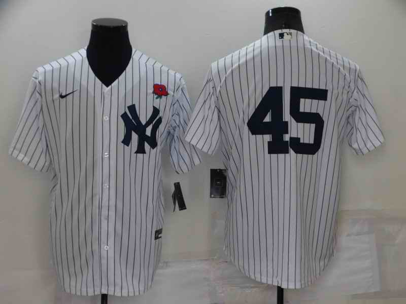 Men's New York Yankees #45 Gerrit Cole White Cool Base Stitched Baseball Jersey