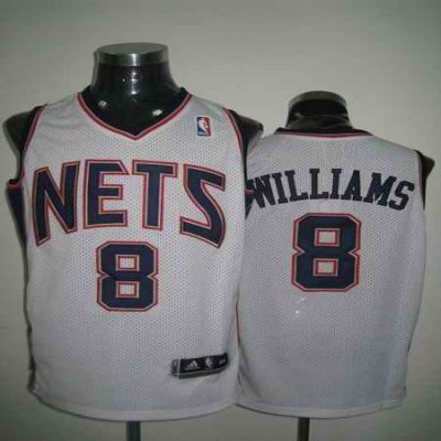 Revolution 30 Nets #8 Deron Williams White Stitched NBA Jersey