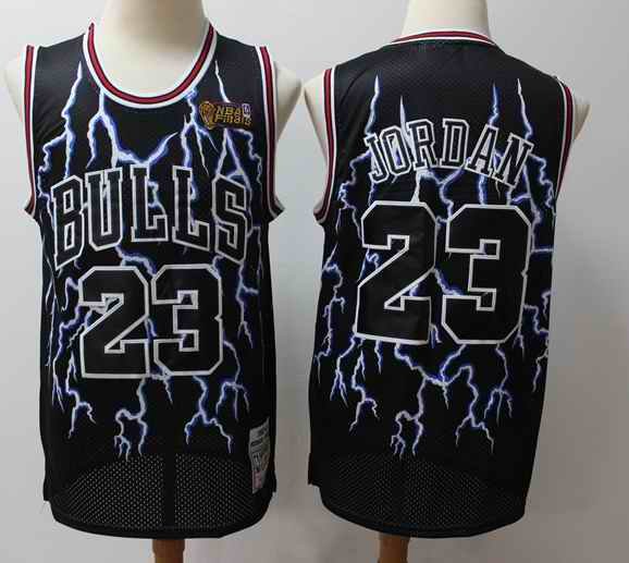 Men's Chicago Bulls #23 Michael Jordan Black 2019 Stitched NBA Jersey