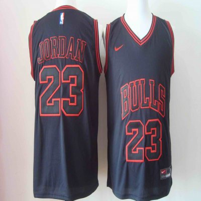 Men's Nike Chicago Bulls #23 Michael Jordan 2017 Black Bulls Fashion Stitched NBA Jersey