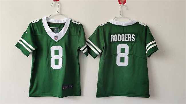 Women's New York Jets #8 Aaron Rodgers Green Vapor Stitched Jersey(Run Small)